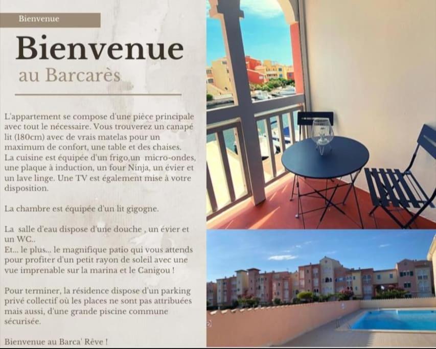 Superbe Studio Renove Avec Piscine Et Vue Marina Le Barcarès Extérieur photo